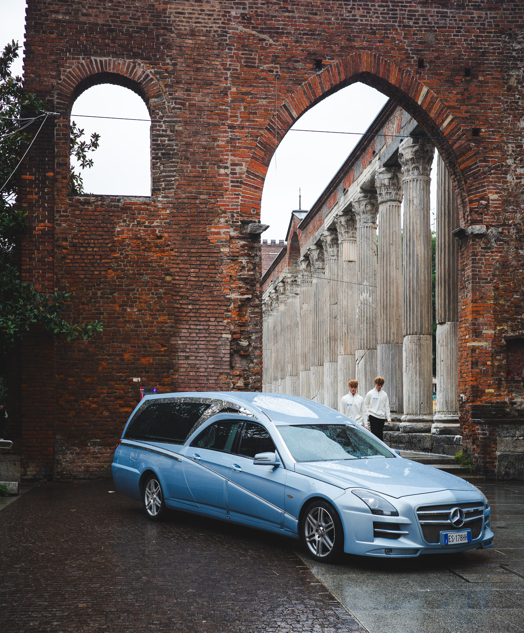 Milan — blue hearse